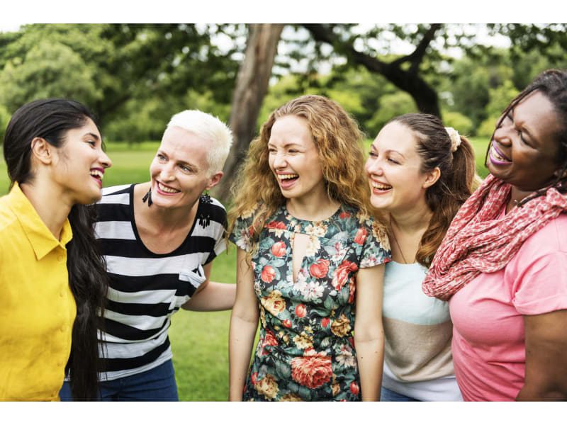 group of women sharing