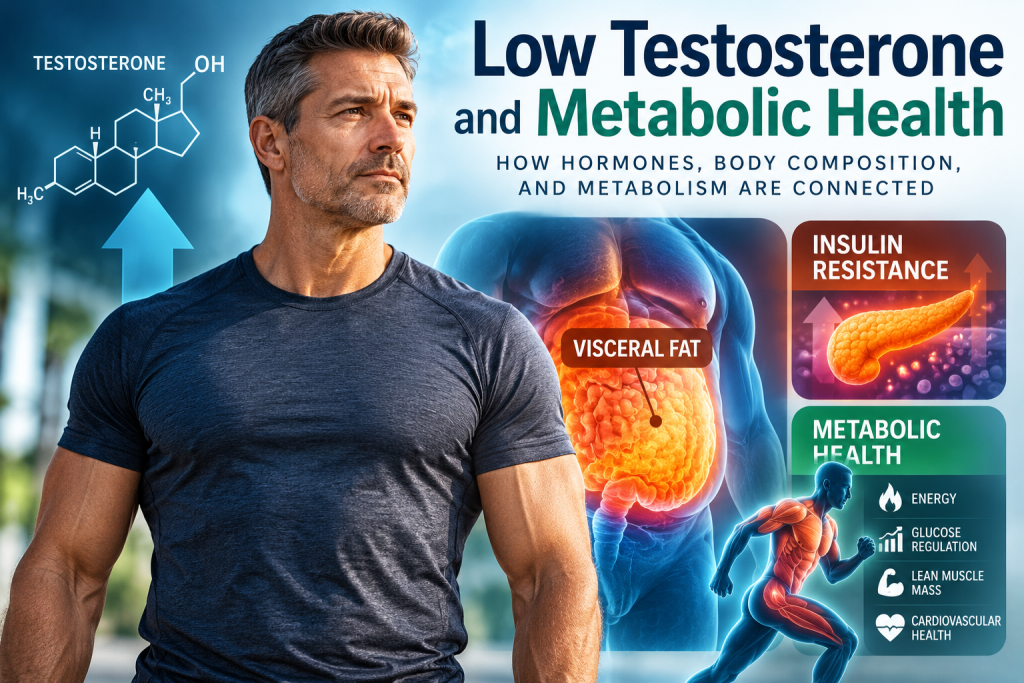 Low testosterone and metabolic health in men