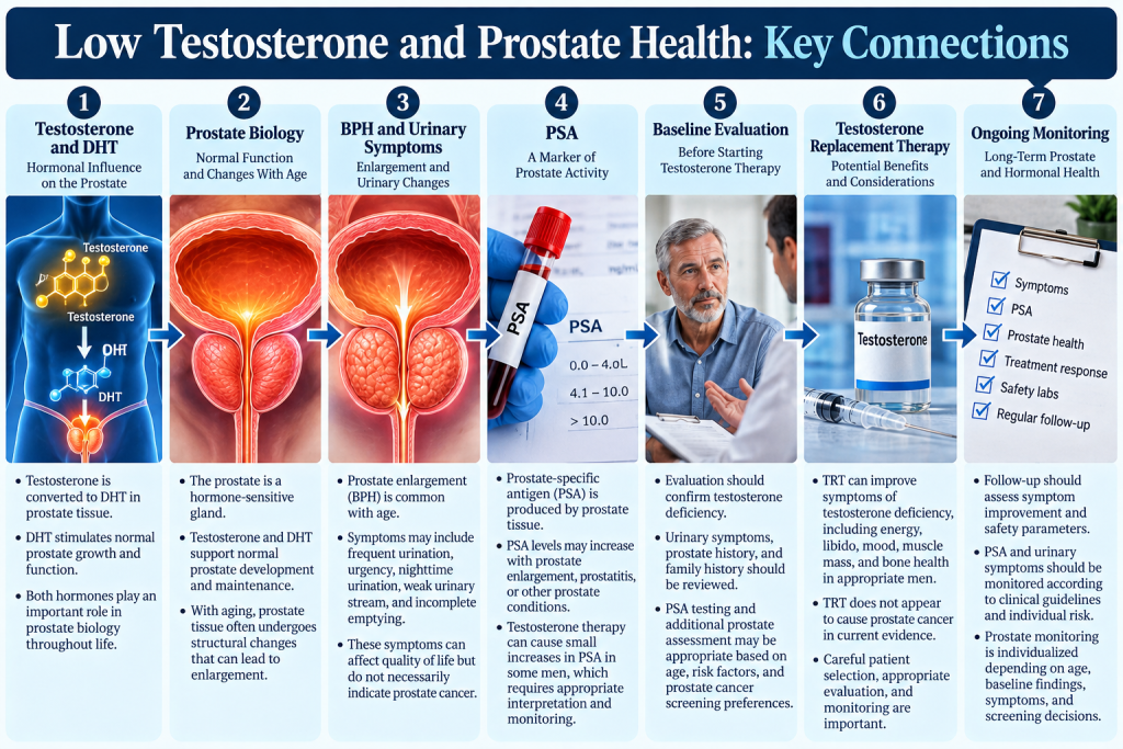 Low testosterone and prostate health key connections in men
