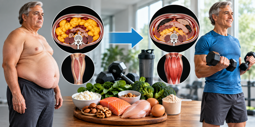 Sarcopenic obesity: reducing visceral fat while preserving skeletal muscle