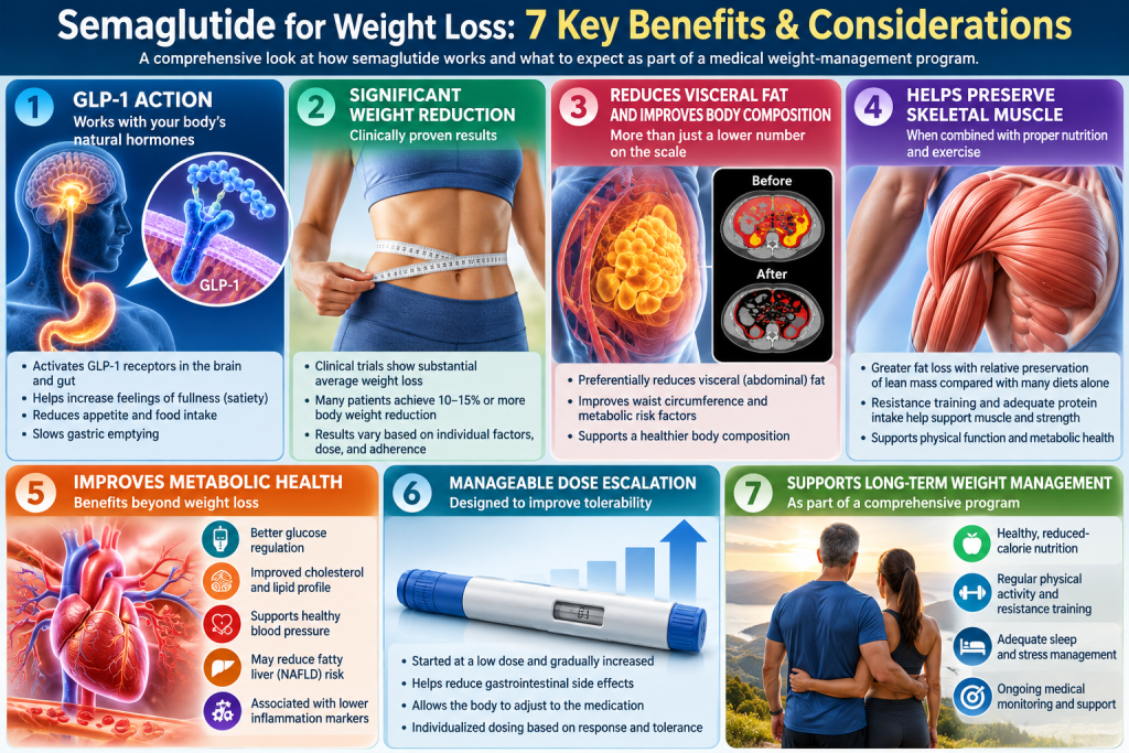 Semaglutide for weight loss: 7 key benefits and considerations